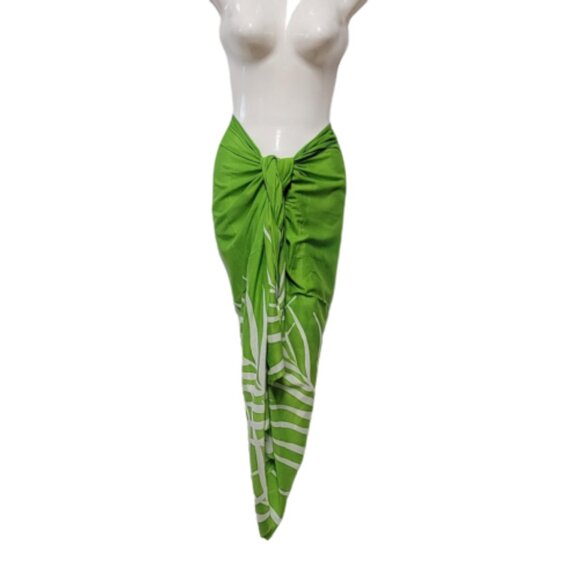 Cover Up Handpainted Cover-up, Halter Strapless Wrap Dress Cotton Batik Coverups - Picture 7 of 10